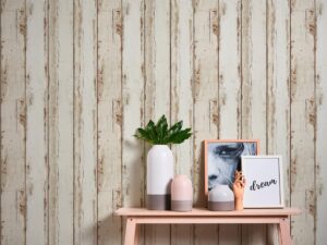 Weathered Warm Wood Wallpaper - Woods and Wicker Collection